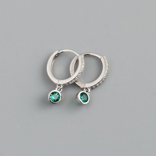 Boucles D'oreilles Rondes En Zircon Multicolore Pour Femmes, Cartilage En Argent Sterling 925, Minimaliste, Huggie Hoop, Bijoux À La Mode