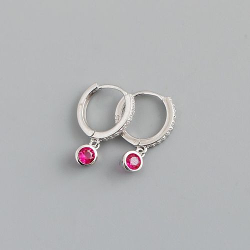 Boucles D'oreilles Rondes En Zircon Multicolore Pour Femmes, Cartilage En Argent Sterling 925, Minimaliste, Huggie Hoop, Bijoux À La Mode