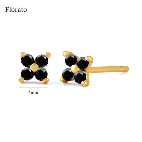 Boucles D'oreilles Créoles En Argent Regardé 925 Pour Femmes, Pendentif Géométrique Exquis, Bijoux, Document Noir