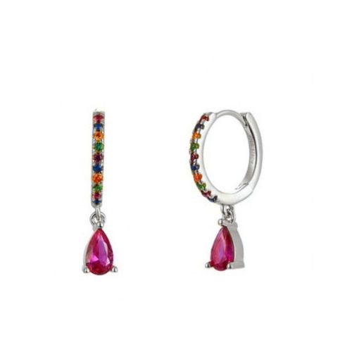Boucles D'oreilles En Argent Sterling 925 Pour Femmes, En Zircon, Goutte D'eau, Cerceau Doré, De Luxe, Pour Mariage