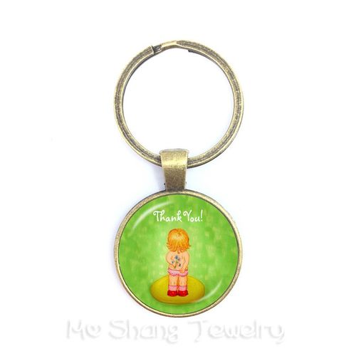 Pendentif Cabochon En Verre Pour Homme Et Femme, Porte-Clés Classique, Bijoux, Cadeau Pour Enseignants