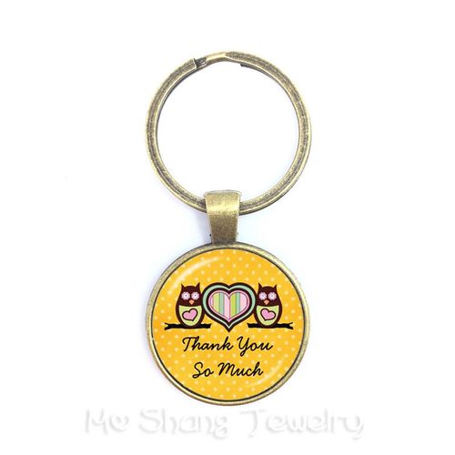 Pendentif Cabochon En Verre Pour Homme Et Femme, Porte-Clés Classique, Bijoux, Cadeau Pour Enseignants