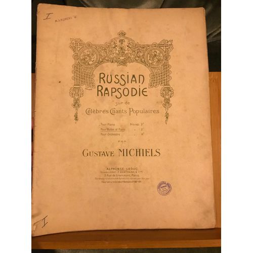 Gustave Michiels Russian Rapsodie Pour Violon Et Piano Partition Éditions Leduc