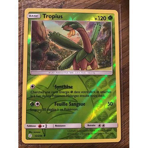 Tropius Reverse 12/236 Série Soleil Et Lune Éclipse Cosmique