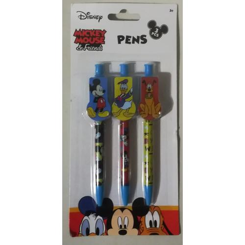 3 Stylos Bille Mickey Et Ses Amis