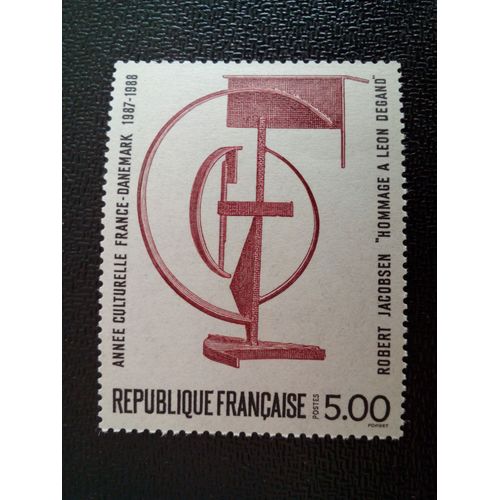 Timbre France Yt 2551 Robert Jacobsen (1912-1993) "Hommage À Leon Degand" 1988 ( 011212 )