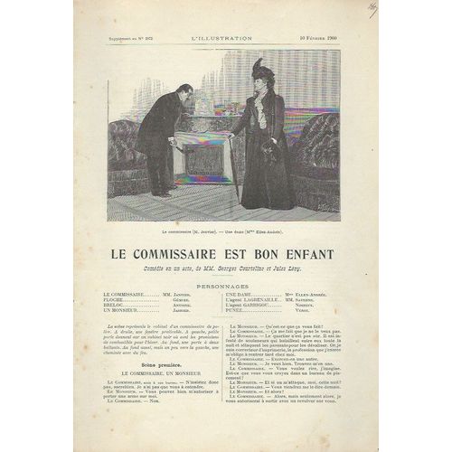 Le Commissaire Est Bon Enfant, Supplément Au N°2972 L'illustration 10 Février 1900