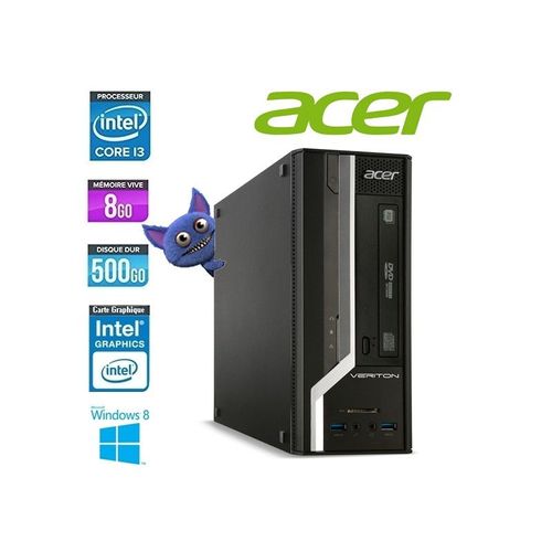 ACER VERITON X2631G I3 4150 - GRADE BCore i3-3.5 GHz 8 Go 500 Go Go DVDRW Intel HD Graphics 4400 WIFI Windows 8.1 Clavier+souris neuf compatible AZERTY