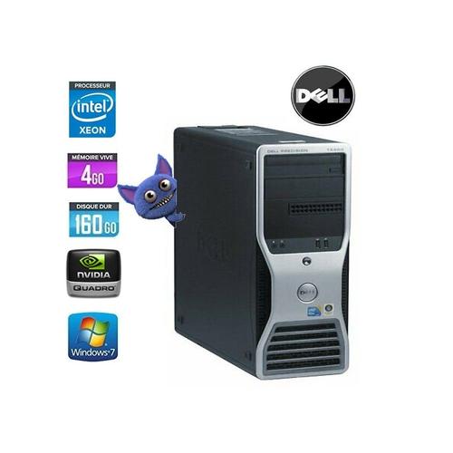 DELL PRECISION T5500 XEON E5530 - GRADE BXeon- GHz 4 Go 160 Go Go DVDRW Nvidia Quadro FX1800 Microsoft Windows 7 Professional 64-bit Edition AZERTY