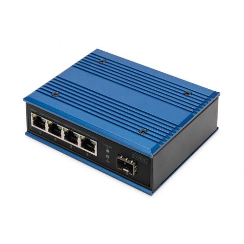 Digitus Switch Réseau Gigabit Ethernet 4 Ports, Industriel, Non Admin