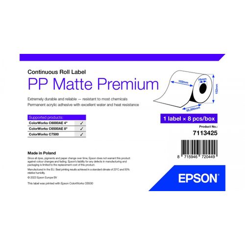 Epson 7113425 étiquette à Imprimer Blanc Imprimante D'étiquette Adhés