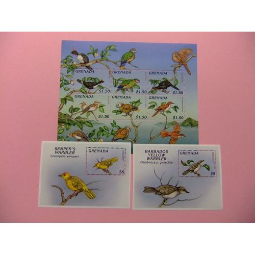 Grenada 1996 Fauna Oiseaux Pájaros Yvert 2803/08 **+ Bloc 419/20 ** Mnh