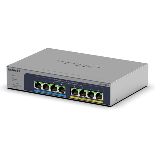 NETGEAR Smart MS108TUP - Commutateur - L3 Lite - intelligent - 4 x 100/1000/2.5G (PoE++) + 4 x 100/1000/2.5G (PoE+) - de bureau, Montable sur rack - PoE++ (230 W)