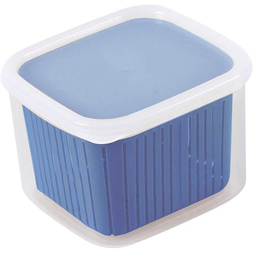 Bleu Réfrigérateur Organisateur Bac Stockage De Légumes Portable Divisé Congélateur Stockage Conteneur Alimentaire Conteneur Pour Ménage Maison Armoire, Bleu