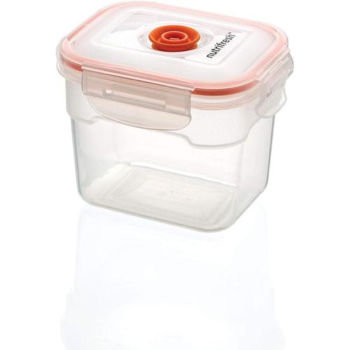 Transparent,rouge Boîte de conservation alimentaire en plastique To Go avec fermeture hermétique sous vide 0,75 litre