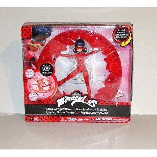 Figurine Miraculous Articulé Lumineuse Musical Ladibug Roulante