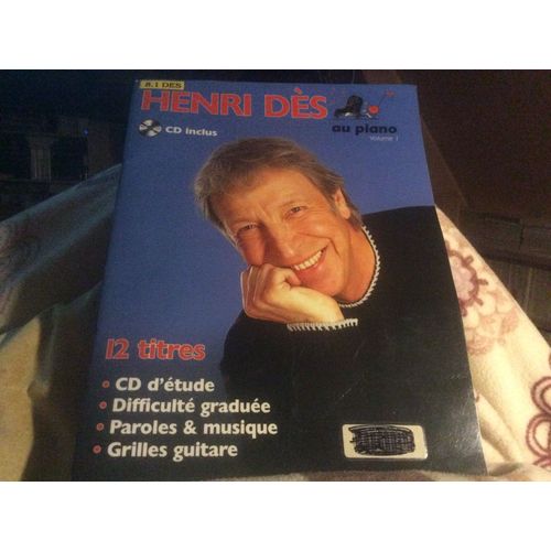 12 Titres Henri Dès Paroles Et Musiques (Grilles Guitare) + Cd Inclus ( Tampon Bibliothèque)