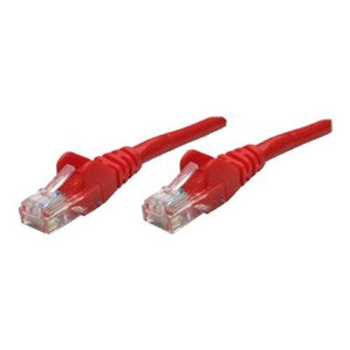 Intellinet Network Patch Cable, Cat5e, 1.5m, Red, CCA, U/UTP, PVC, RJ45, Gold Plated Contacts, Snagless, Booted, Lifetime Warranty, Polybag - Cordon de raccordement - RJ-45 (M) pour RJ-45 (M) -...