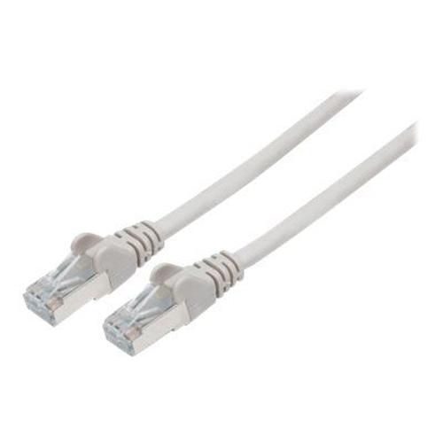 Intellinet Network Patch Cable, Cat7 Cable/Cat6A Plugs, 2m, Grey, Copper, S/FTP, LSOH / LSZH, PVC, RJ45, Gold Plated Contacts, Snagless, Booted, Lifetime Warranty, Polybag - Cordon de...