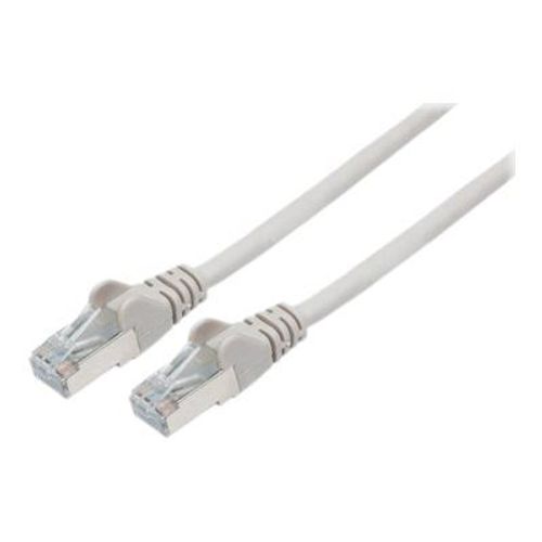 Intellinet Network Patch Cable, Cat7 Cable/Cat6A Plugs, 5m, Grey, Copper, S/FTP, LSOH / LSZH, PVC, RJ45, Gold Plated Contacts, Snagless, Booted, Lifetime Warranty, Polybag - Cordon de...