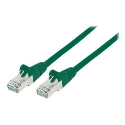 Intellinet Network Patch Cable, Cat7 Cable/Cat6A Plugs, 5m, Green, Copper, S/FTP, LSOH / LSZH, PVC, RJ45, Gold Plated Contacts, Snagless, Booted, Lifetime Warranty, Polybag - Cordon de...