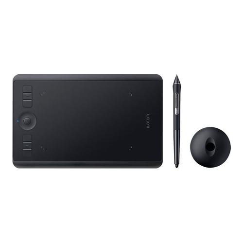 Wacom Intuos Pro Petite - Numériseur - droitiers et gauchers - 16 x 10 cm - multitactile - électromagnétique - 6 boutons - sans fil, filaire - Bluetooth, USB 2.0 - noir