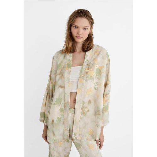 Kimono Imprimé Avec Lin L