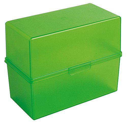 Exacompta Classic Bac à fiches 6,50 x 12 x 10 cm Vert Pomme Translucide