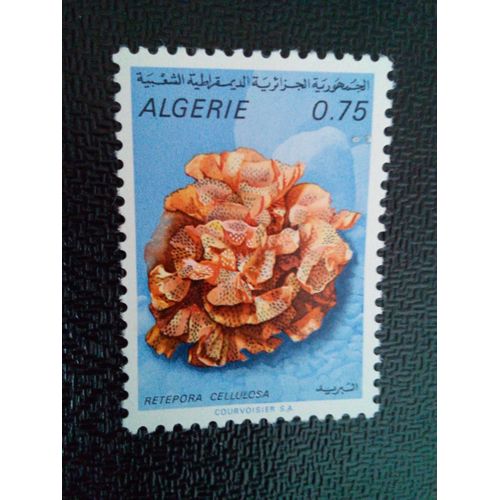 Timbre Algerie Yt 512 Manchon De Neptune (Retepora Cellulosa) 1970 ( 0111212 )