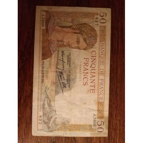 Billet De 50 Francs Cérès