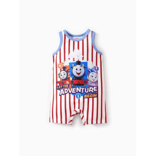 Thomas And Friends Baby Boys 1pc Character Striped Print Sleeveless Onesie