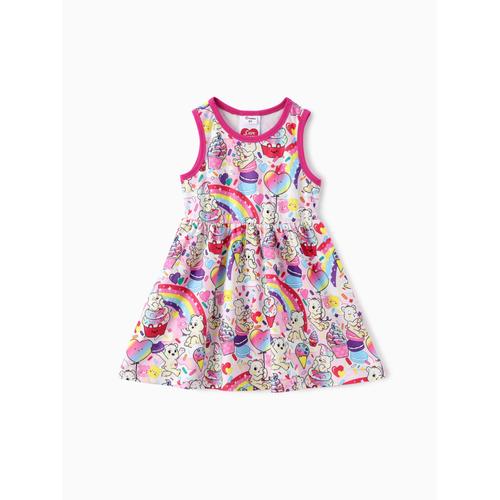 Care Bears Toddler Girls 1pc Rainbow Character Striped Print Sleeveless Dress