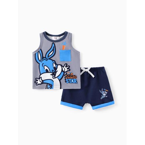 Looney Tunes Baby Boys,Girls Character Print Casual Sets,Onesie