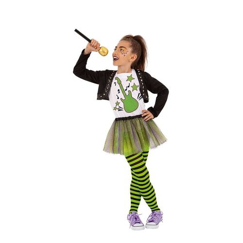 Déguisement De Chanteuse Pop Vert Pour Fille (Taille 5-7a)