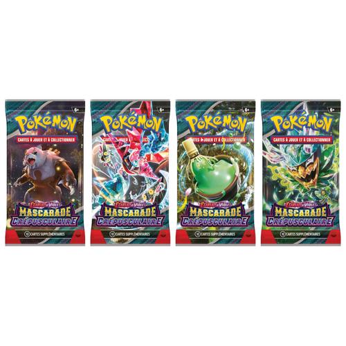 Pokémon Jcc - Écarlate Et Violet - Pack De Booster Blister Mascarade Crépusculaire (1 Booster Aléatoire)