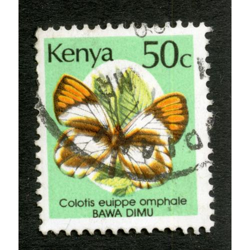 Timbre Oblitéré Kenya, Colotis Euippe Omphale, Bawa Dimu, 50 C