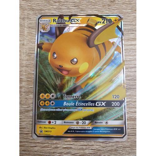 Carte Pokémon Raichu Gx Sm213 Destinées Occultes Sl11,5