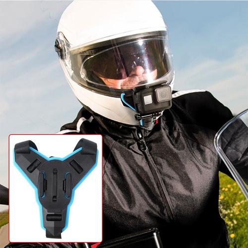 Fixation Support Casque De Moto Menton Fixation Ceinture De Casque Intégrée Pour Caméra D'action Sportive Pour Gopro Hero 8 /7/6/5/ Yi/Sj Cam