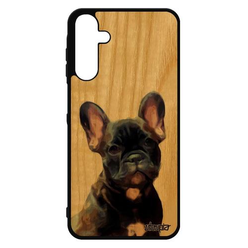 Coque Samsung A15 4g 5g En Bois Silicone Chien Pas Cher Souple Design Chiot Animaux 4g Portable Solide Mignon Etui Animal De Galaxy