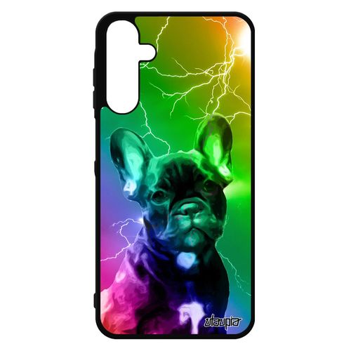 Coque A15 4g 5g Silicone Chien Arc En Ciel Mignon Multicolore Bulldog Francais Design Portable Mobile Dessin Chiot Et Samsung Galaxy