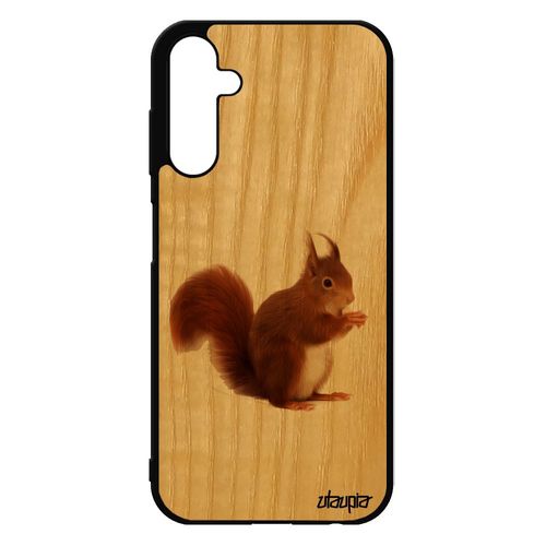 Coque Silicone Ecureuil Roux Pour Samsung Galaxy A25 5g En Bois Mobile Nature Jolie Animaux Orange Antichoc Animal Unique Mignon De