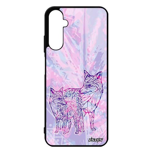 Coque Telephone Galaxy A05s Silicone Renard Tribal Ethnique Bebe Montagne Goupil Smartphone Cover Portable Violet Dessin De Samsung