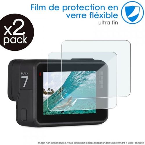 Verre Fléxible Dureté 9h Pour Camera Embarquée Gopro Hero 7 Black (Pack X2)