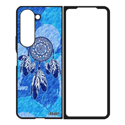 Coque Pour Z Fold 5 En Silicone Attrape Reve Dreamcatcher Tatouage Housse Plume Capteur De Tpu Hippie Yoga Accessoire Samsung Galaxy