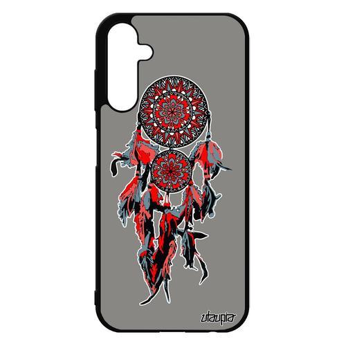 Coque Silicone A25 5g Attrape Reve Maya Rouge Mandala Dreamcatcher De Luxe Azteque Boheme Hippie Tattoo Sm-A256e/Ds Samsung Galaxy