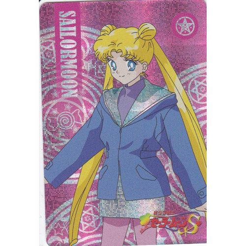 Carte Brillante Sailor Moon : Sailor Moon / Bunny En Tenue Automne - Hiver (Dessin Animé, Manga, Souvenir, Enfance, Club Dorothée, Années 1990, Super-Héroïne, Japon, Collection, Collector)