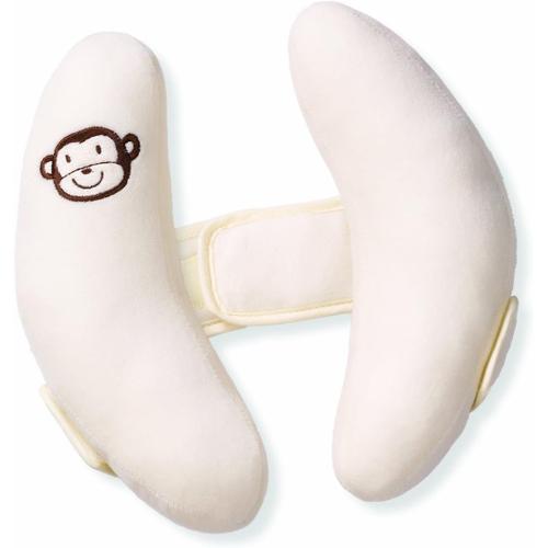 Adjustable Toddler Headrest & Neck Support, Banana Shape Travel Pillow,Best Headrest For Car Seat,Pushchair, For 0-2 Years Baby (White)