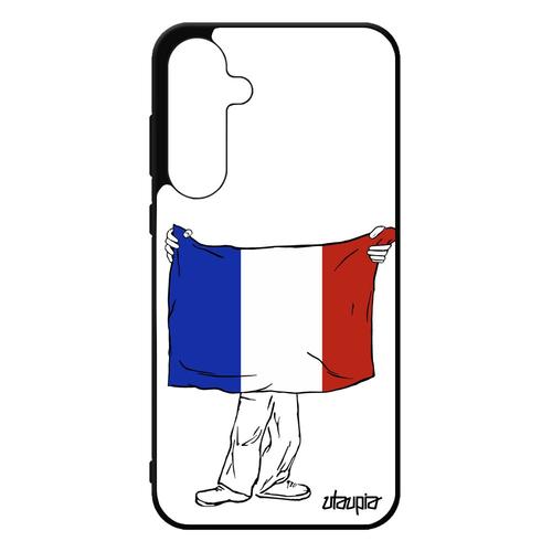 Coque A55 5g Silicone Drapeau France Français Tricolore Dessin Foot Rugby Sm-A556e/Ds Bleu Blanc Rouge Football Jo De Samsung Galaxy