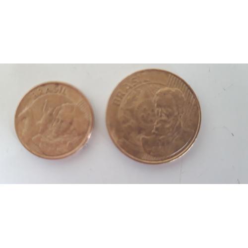 Lot De 2 Monnaies Brésil Centavos