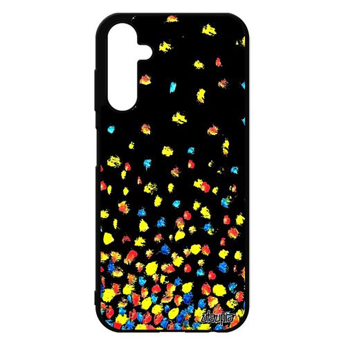 Coque Confettis Pois Samsung Galaxy A25 5g Silicone Design Motif Case Personnalisé Romantique Coloré Orange Petales Housse Texture